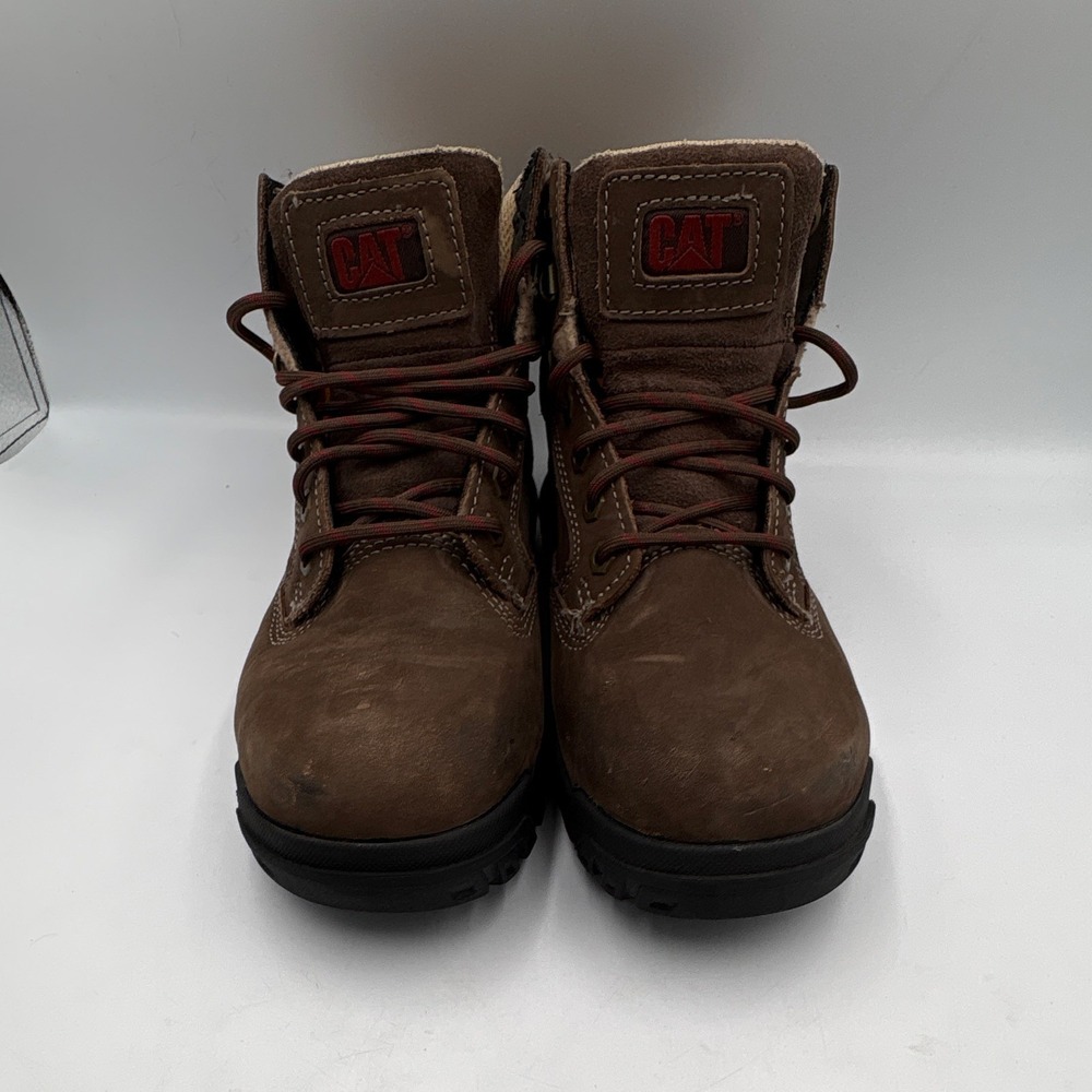 Caterpillar Tess Sundance Brown Leather EH Work Boots, Women's 7.5 Wide - Picture 2 of 14